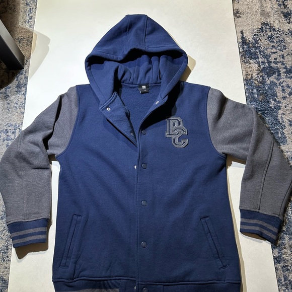 DC Navy and Charcoal Hooded Jacket - Picture 2 of 6